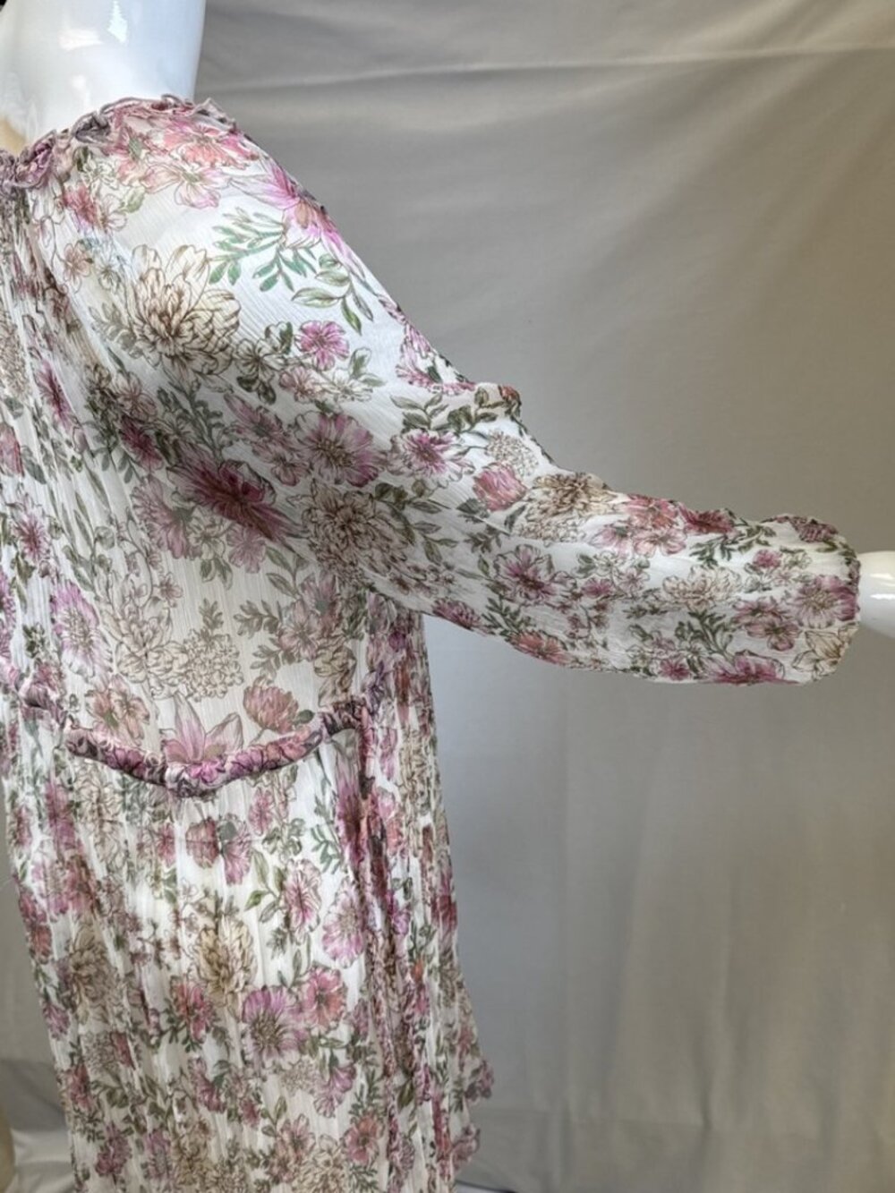 Johnny Was Jade Women's Floral Silk Sheer Dress, Size S - Picture 7 of 15